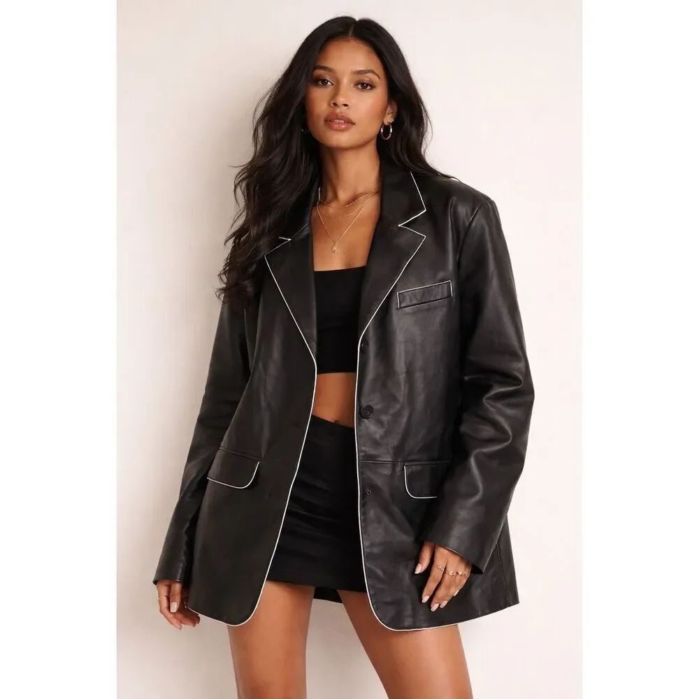 ✨Wilson Leather Tannery West Genuine Leather Black Sz XL Jacket✨